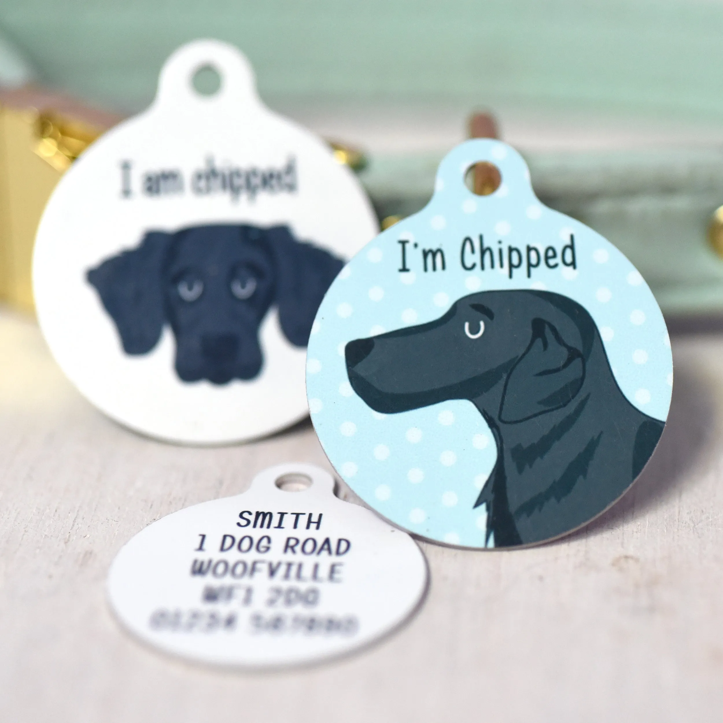 Flat Coated Retriever personalised Dog tag