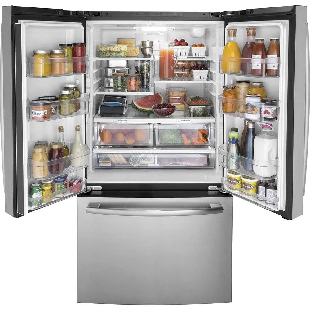 GNE27JYMFS - REFRIGERATORS - GE - French 3-Door - Stainless Steel - Open Box
