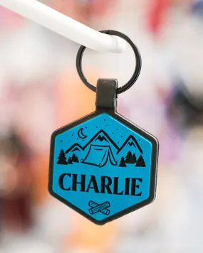 Happy Camper Silicone Dog ID Tag