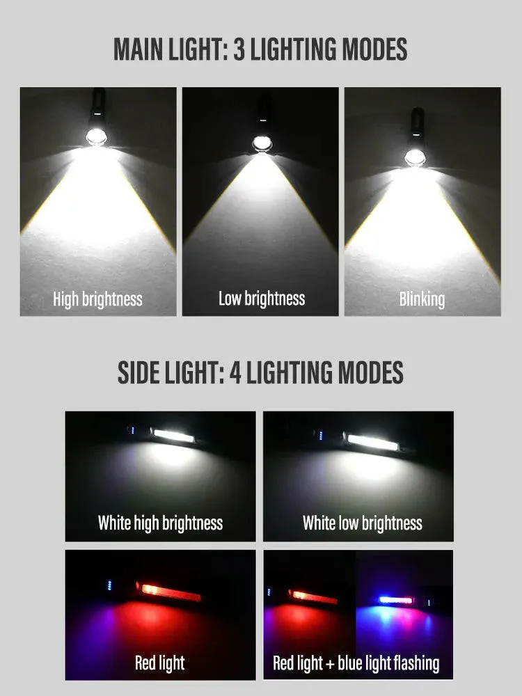 High-power LED Rechargeable Flashlight with 30W Lamp Beads Portable Torch 7 Lighting Modes Zoomable Waterproof Camping Light