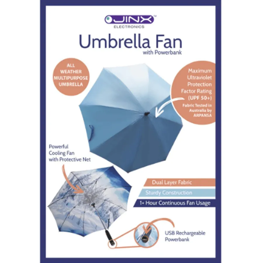 Jinx Sun Umbrella with Integrated Fan