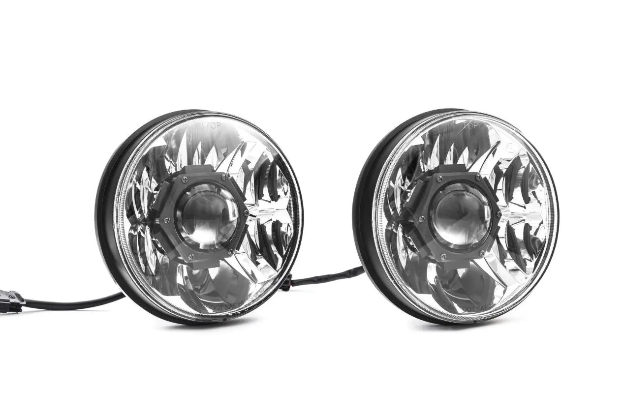 KC HiLites Gravity® LED Pro 7" Headlight DOT Pair Pack System - Jeep JL/Gladiator