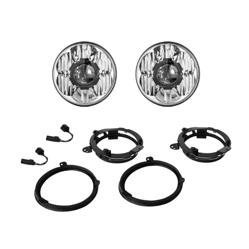 KC HiLites Gravity® LED Pro 7" Headlight DOT Pair Pack System - Jeep JL/Gladiator