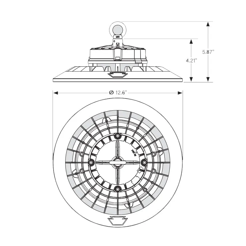 Keystone KT-RHLED200-12CB-850-VDIM 200W LED Round High Bay, 5000K