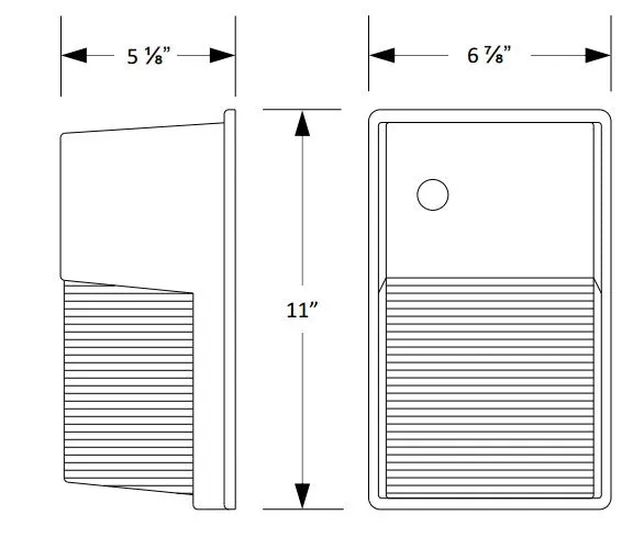 LED 20W Mini Polycarbonate Wall Pack with Photocell Option