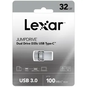 Lexar JumpDrive Dual Drive D35c USB 3.0 Type-C 32GB