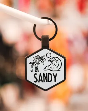 Life's A Beach Silicone Pet ID Tag