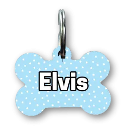 Light Blue Bone Dog Tag