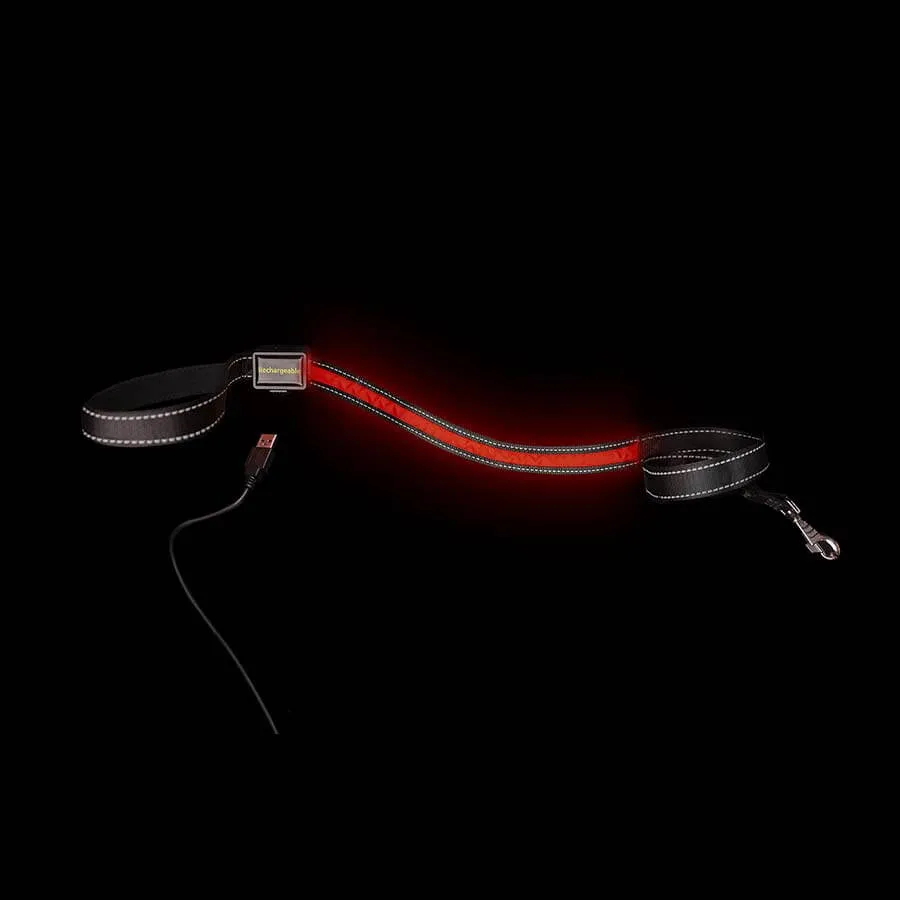 Loomo Moonshine LED Dog Lead Red