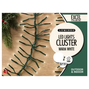 Lumineo 768 Warm White LED Twinkle Cluster Lights (7m)