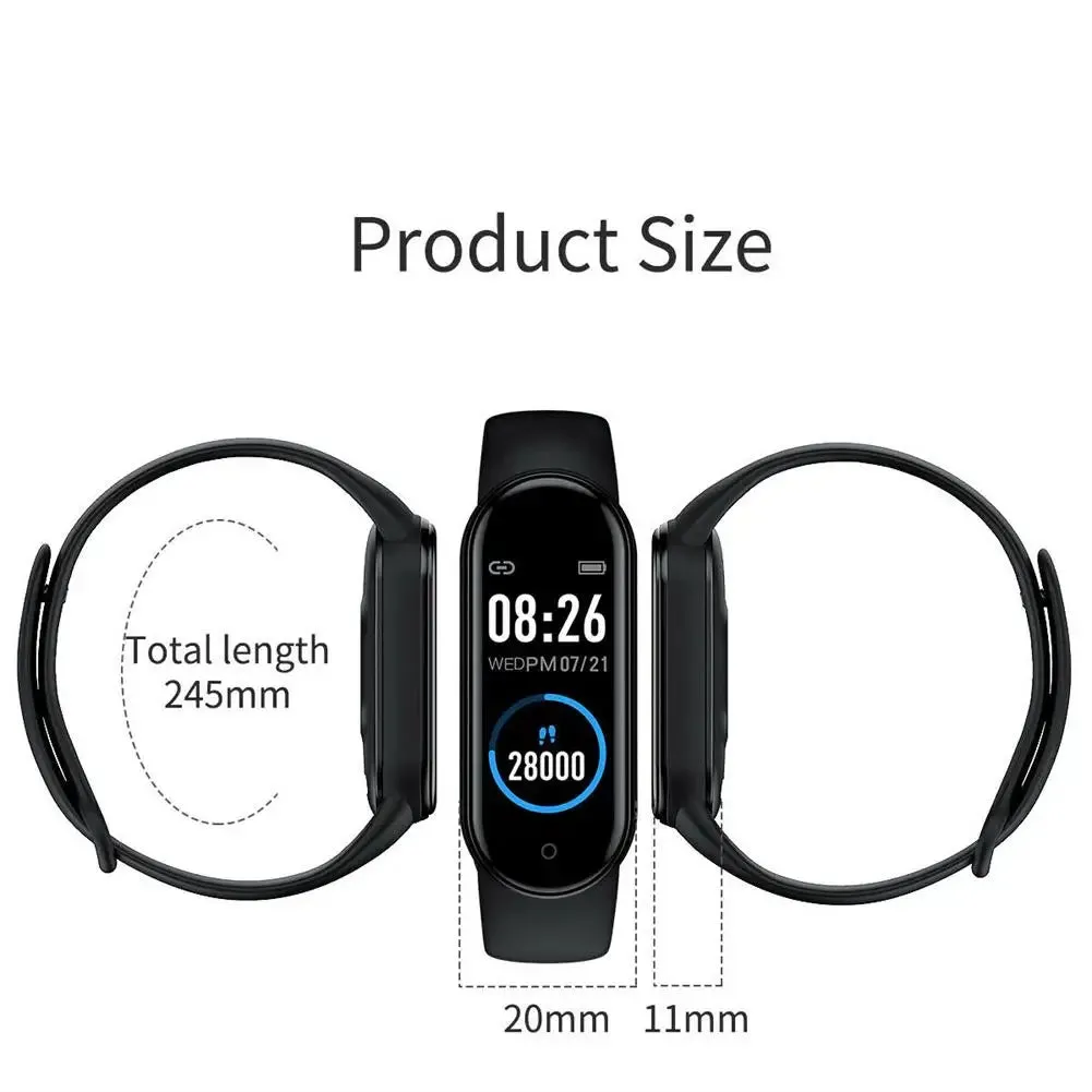 M5 Smartwatch - Bluetooth, Waterproof, Music, Heart Rate Monitor for Men & Women
