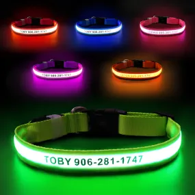 MASBRILL Custom LED dog collar with name