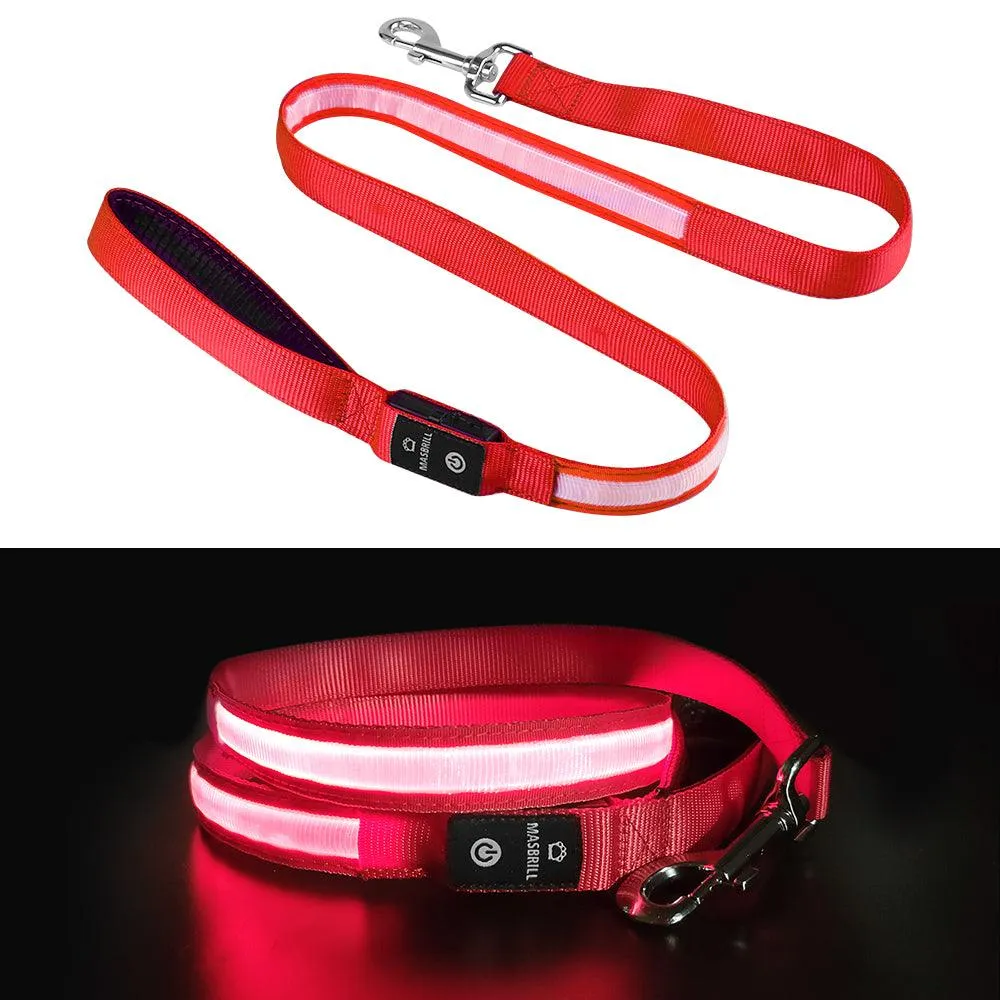 MASBRILL LED Dog Leash USB Rechargeable Pet Leash