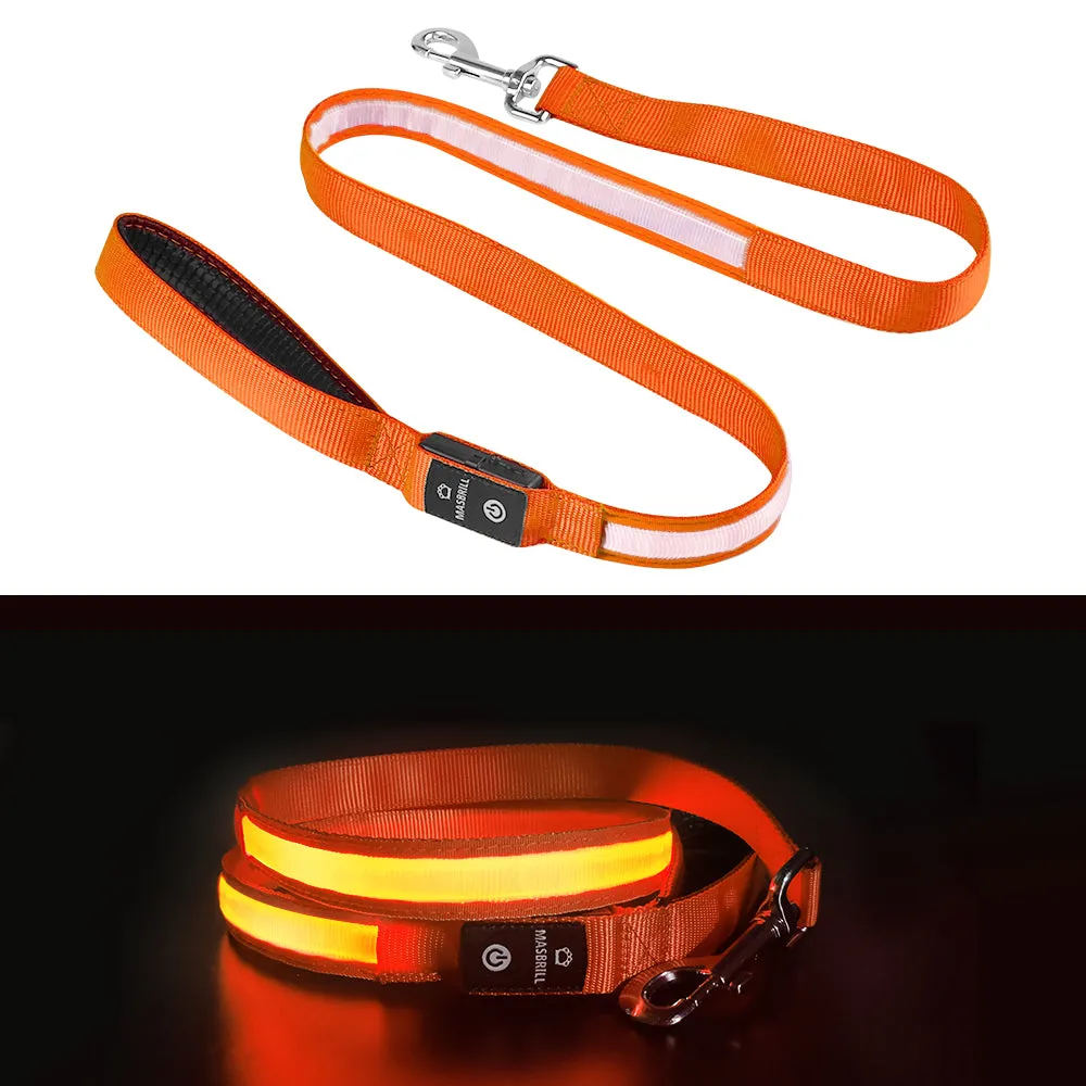 MASBRILL LED Dog Leash USB Rechargeable Pet Leash