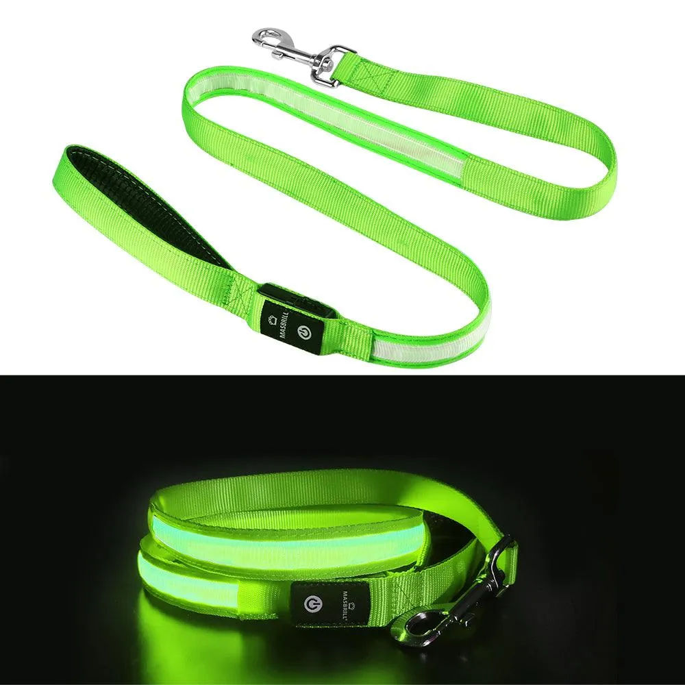 MASBRILL LED Dog Leash USB Rechargeable Pet Leash