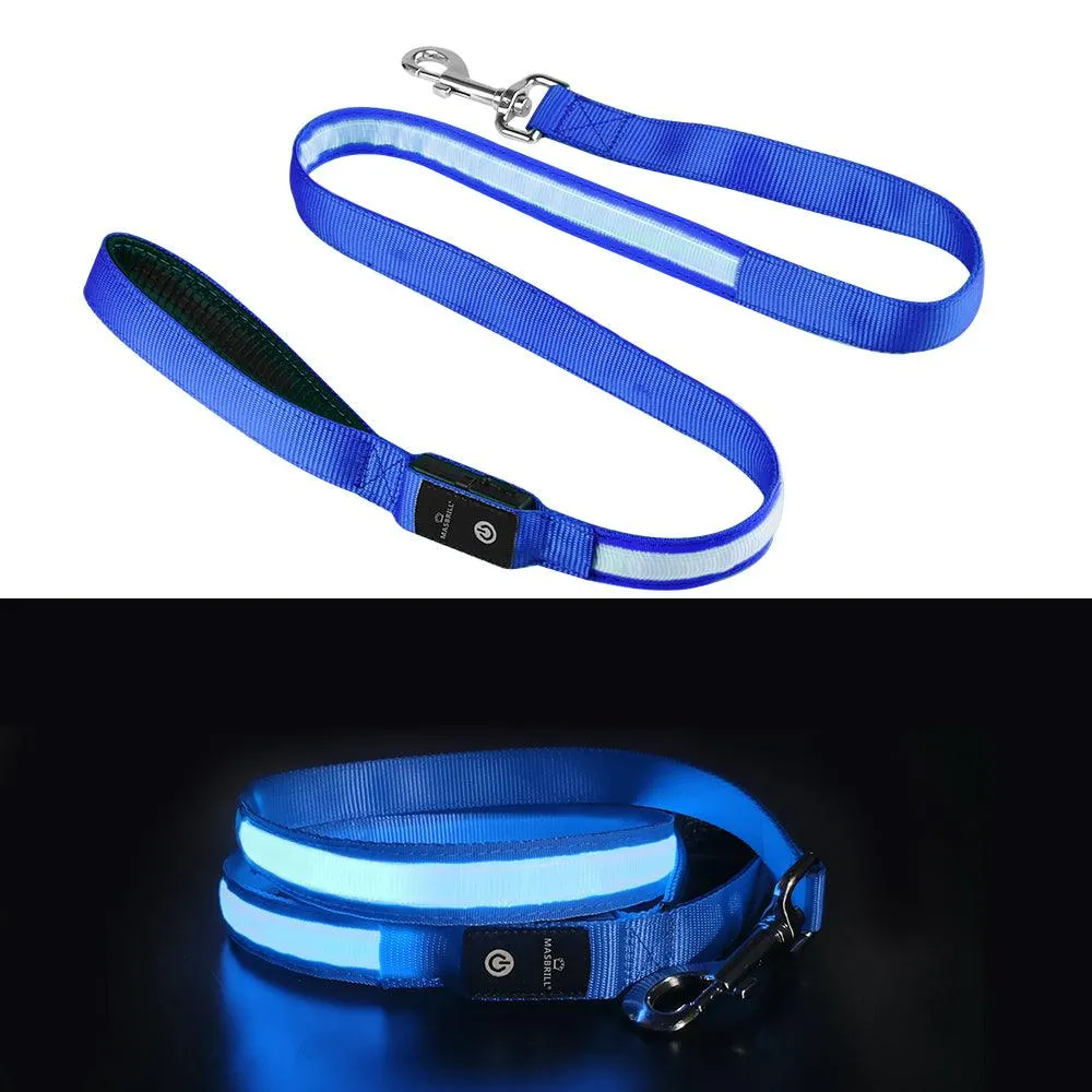 MASBRILL LED Dog Leash USB Rechargeable Pet Leash