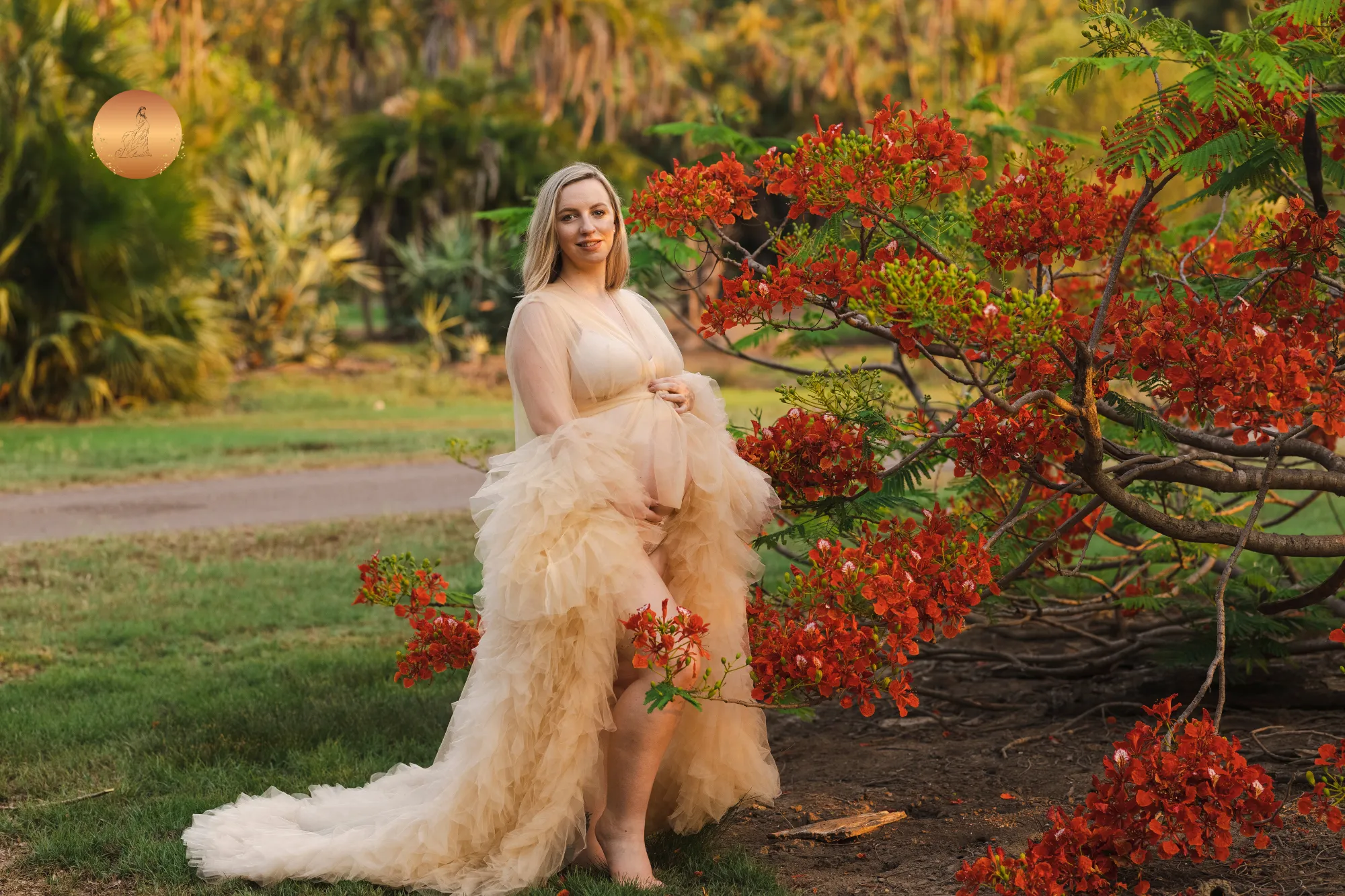 Maternity Photoshoot Dresses - Champagne Robe - Sophie