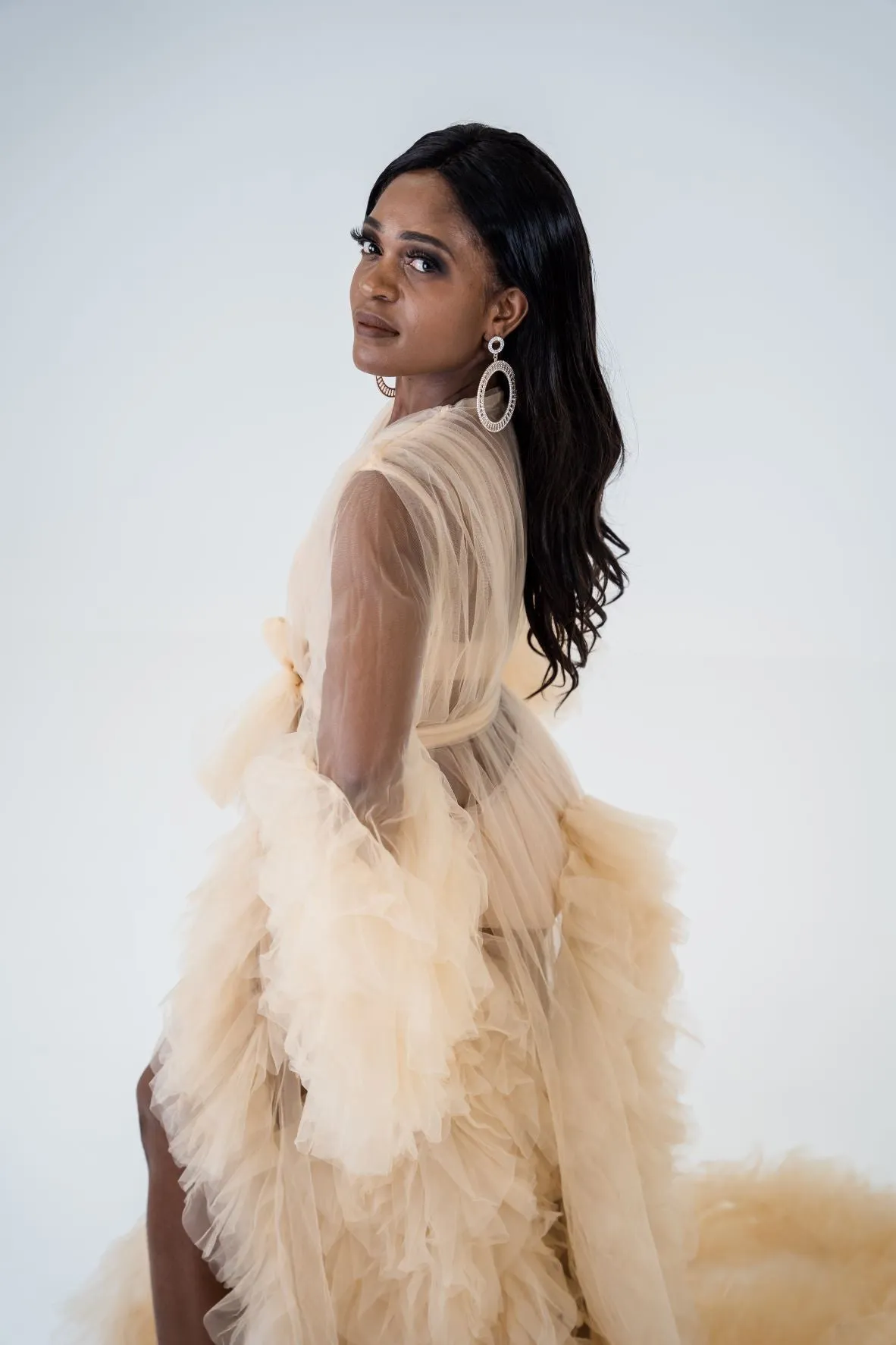 Maternity Photoshoot Dresses - Champagne Robe - Sophie