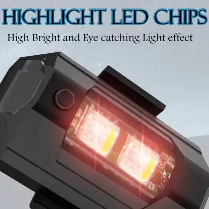 Mini LED Light for Bicycle, Aircraft with 7 Colors LED & 3 Flashing Mode