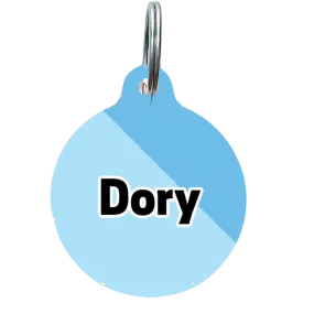 Minimal Blue Circle Pet Tag