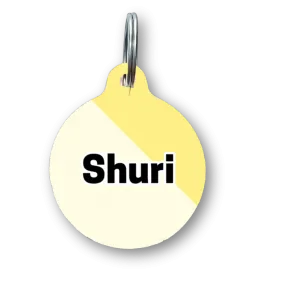 Minimal Yellow Circle Pet Tag