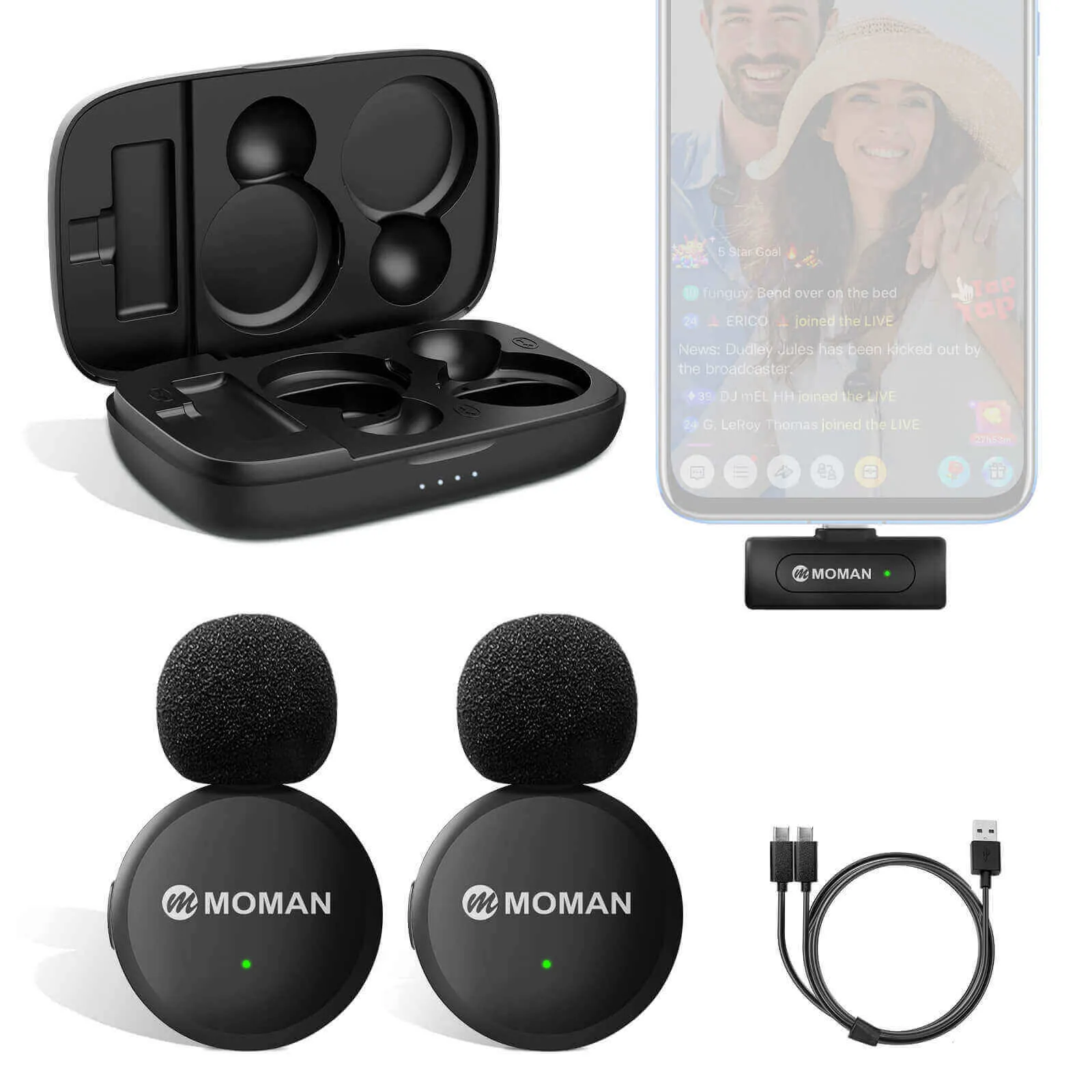 Moman CP2 Smartphone Wireless Microphone