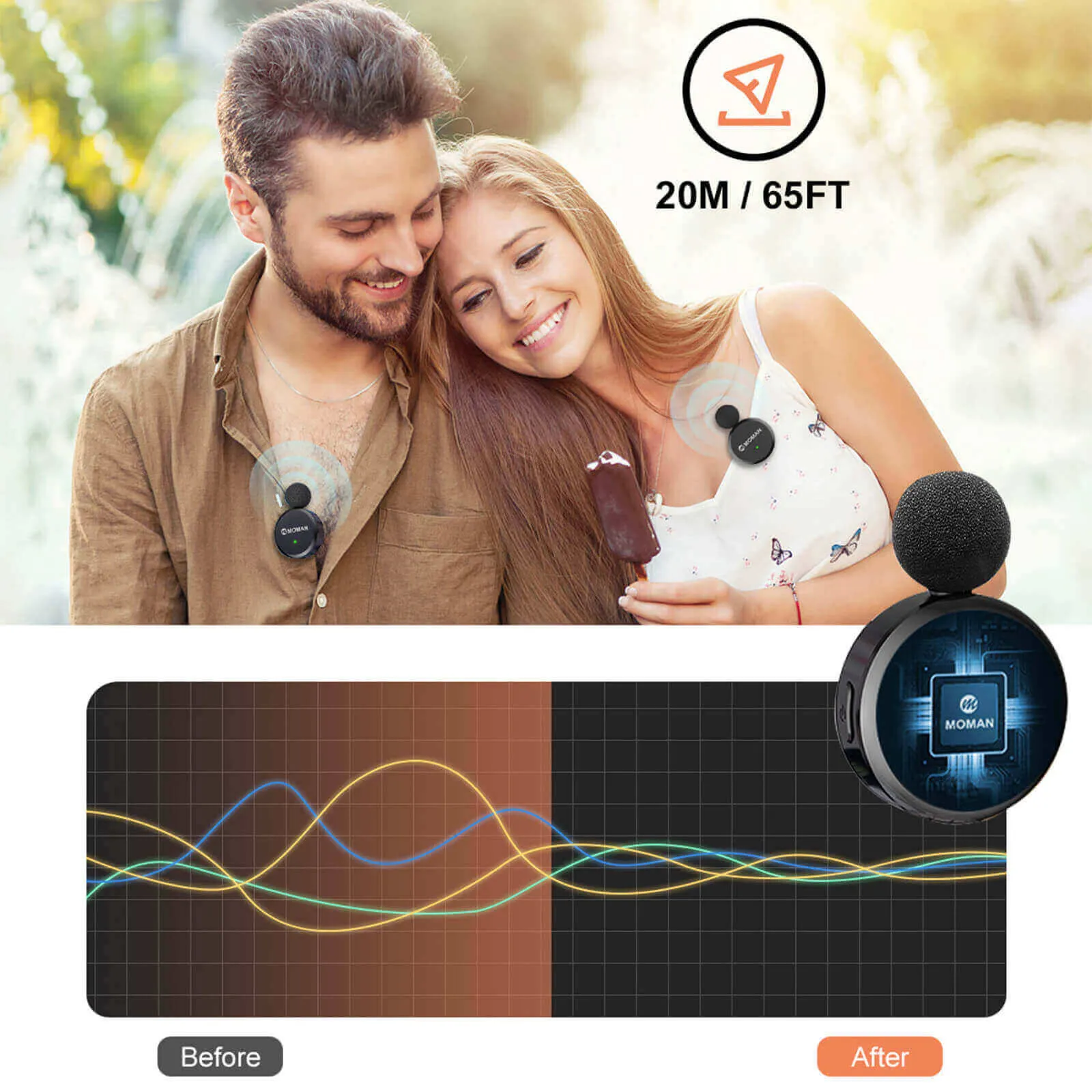 Moman CP2 Smartphone Wireless Microphone