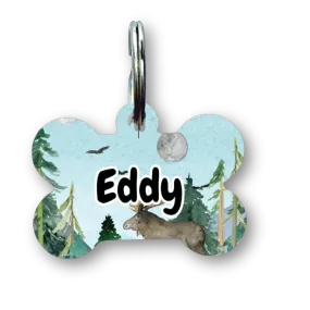Moose Bone Dog Tag