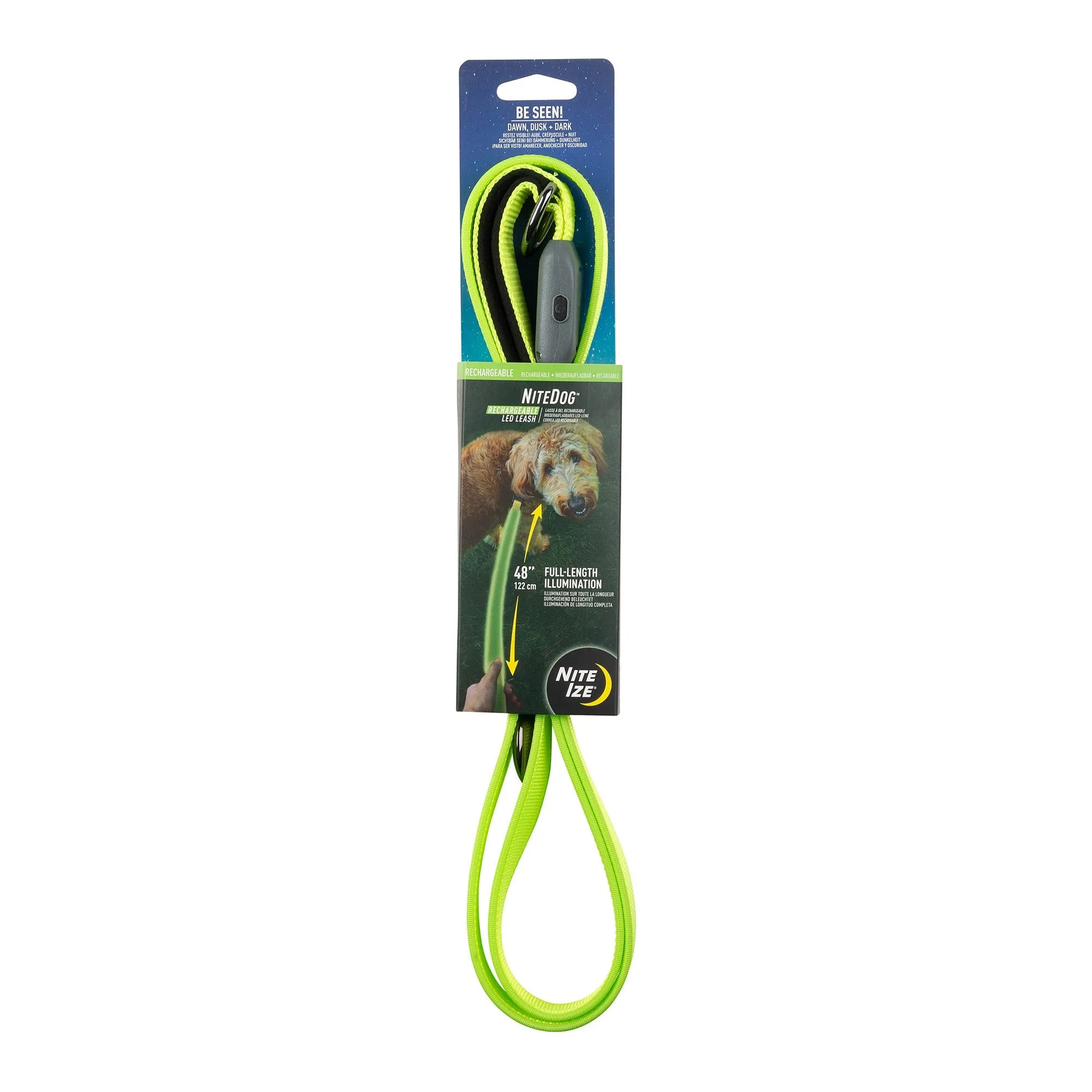 Nite Ize NiteDog Rechargeable LED Leash - Lime/Green LED - 15-12527
