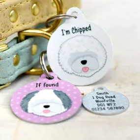 Old English Sheepdog Dog ID Tag