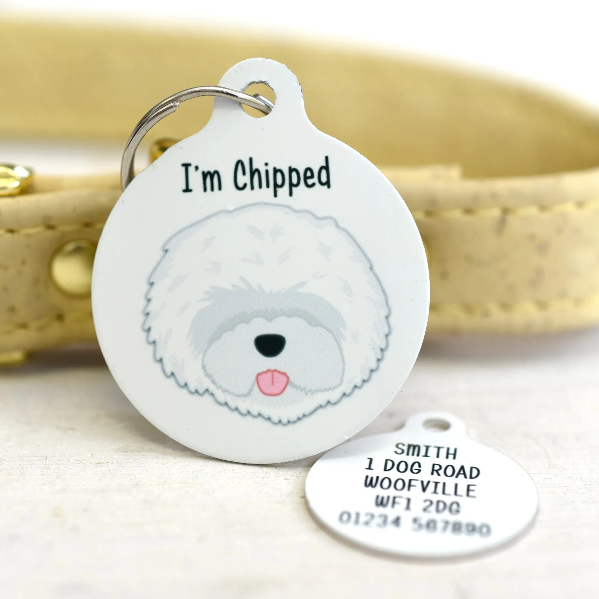 Old English Sheepdog Dog ID Tag
