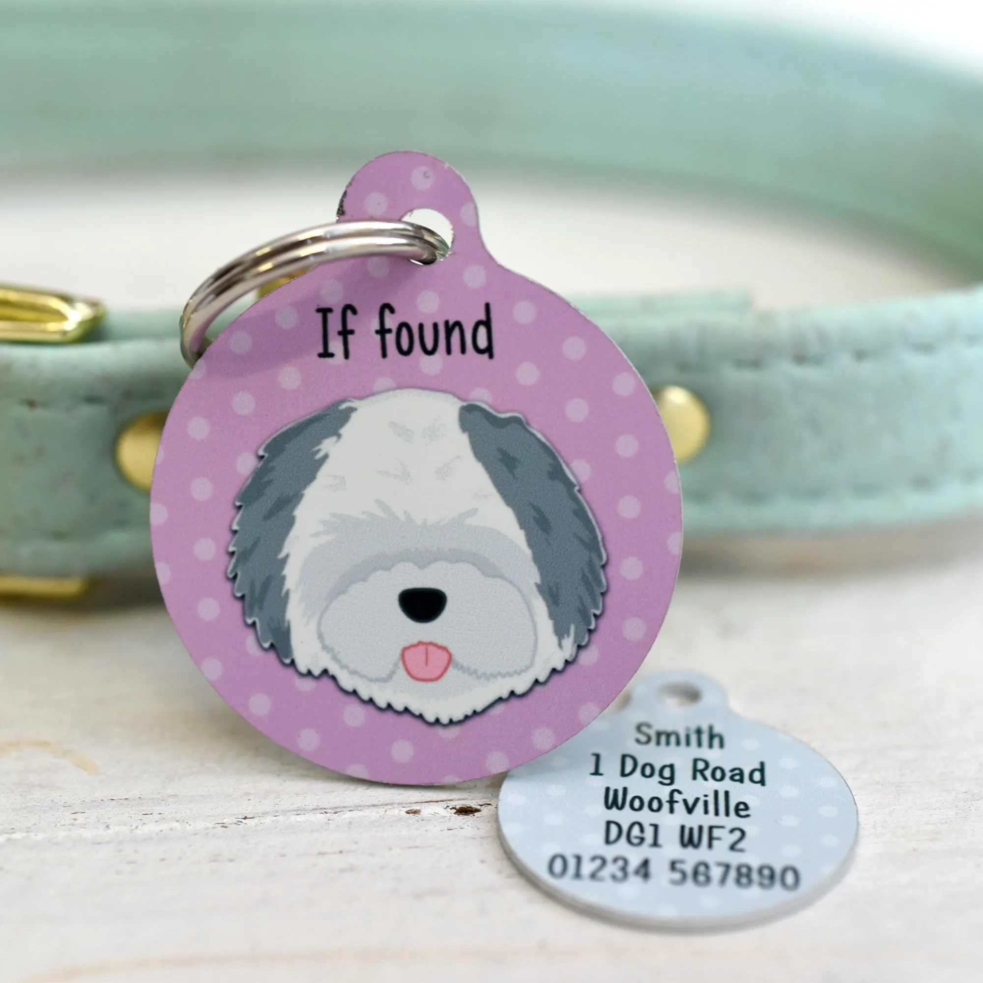 Old English Sheepdog Dog ID Tag
