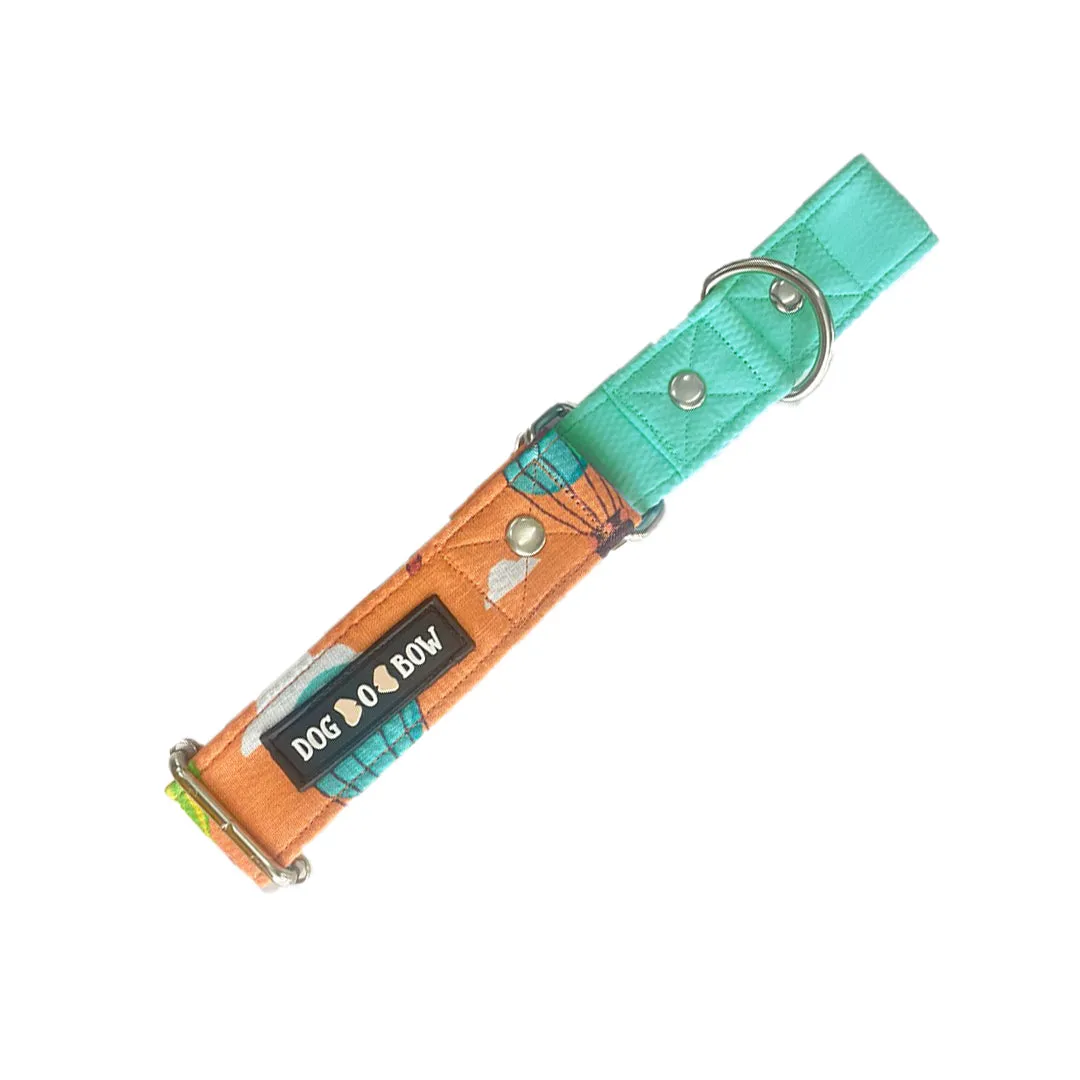 Orange Hot Air Balloon Martingale Collar LARGE
