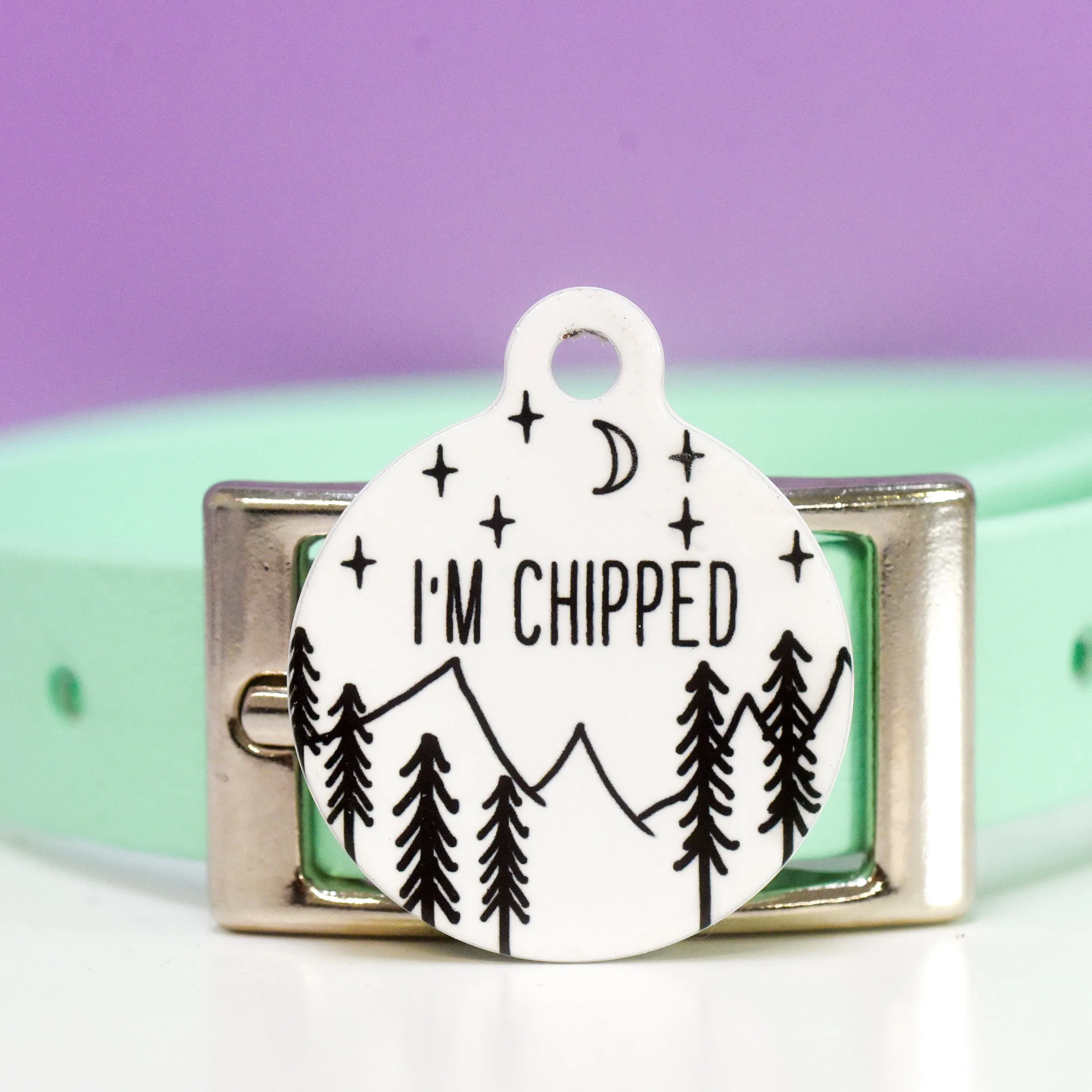 Personalised Pet Name ID Tag - Mountain Range