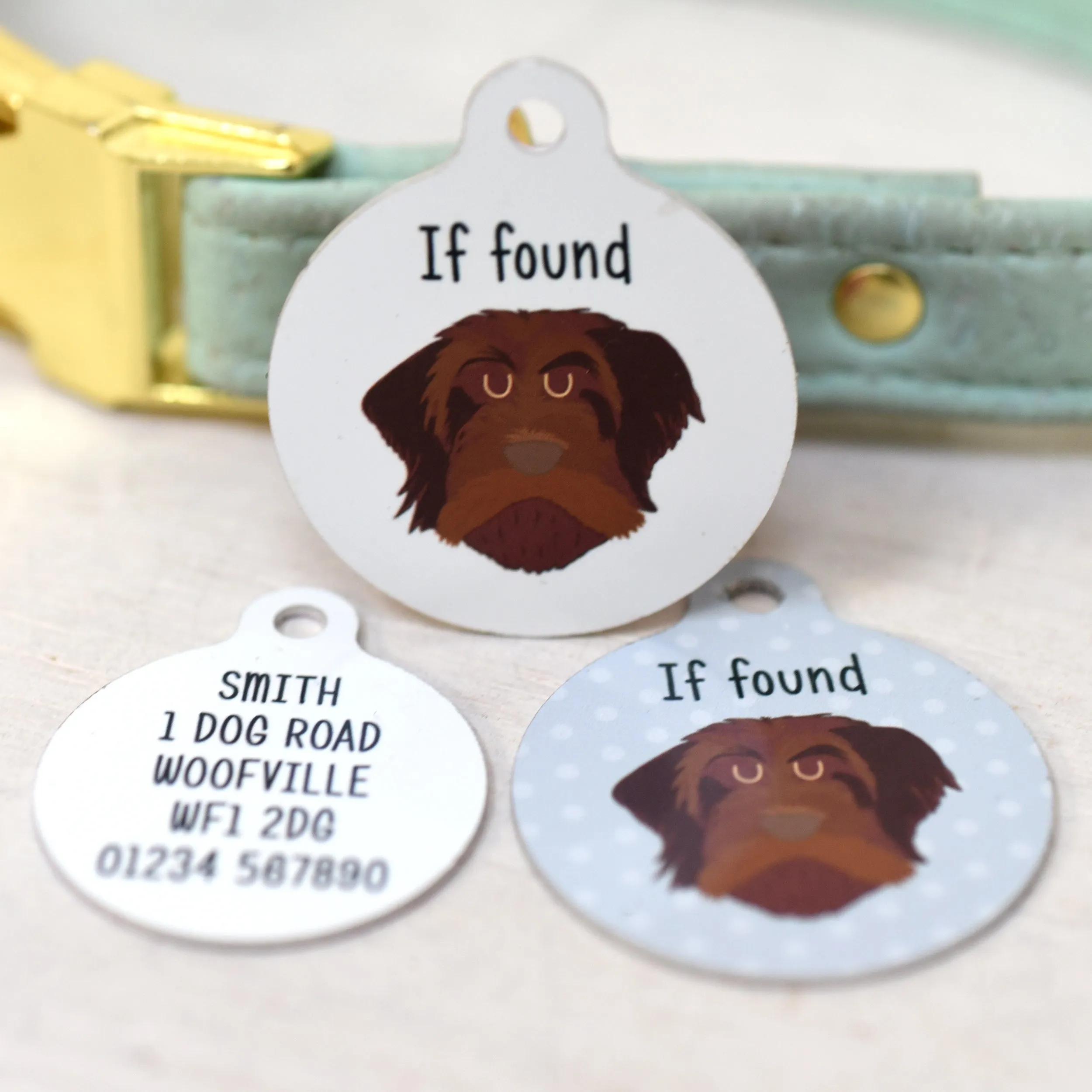 Personalised Wire Haired Griffon Dog Tag