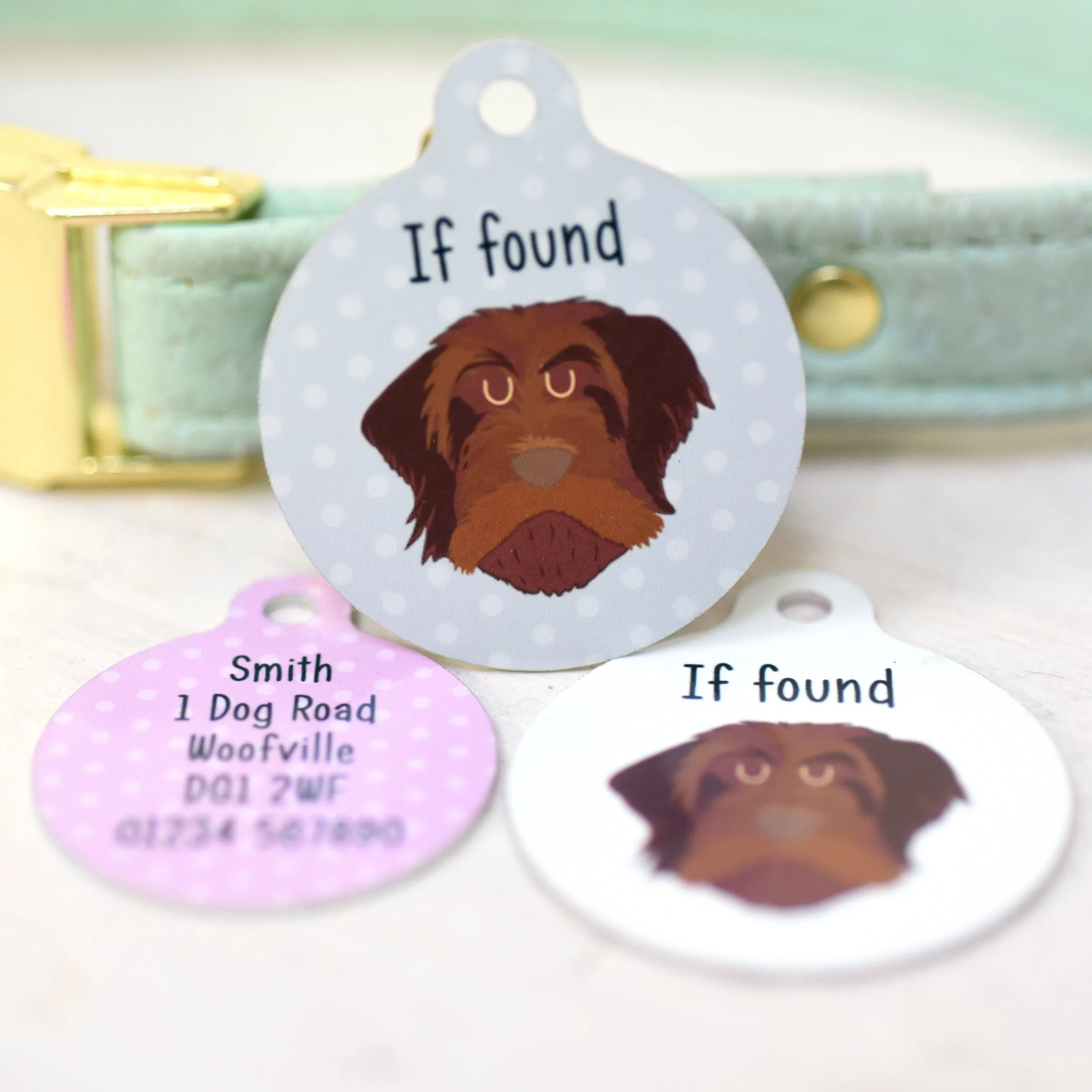 Personalised Wire Haired Griffon Dog Tag