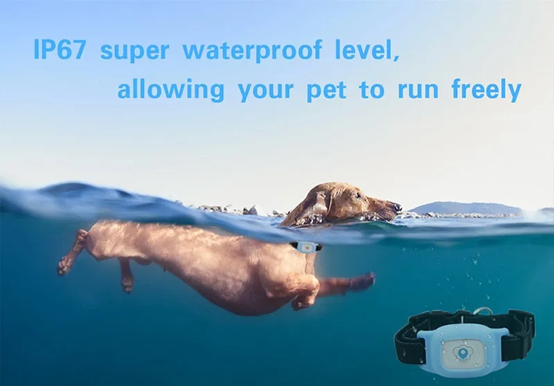 Pet GPS Tracker, Smart Waterproof IP67 MiNi Pet GPS AGPS LBS Tracking Tracker Collar For Dog Cat AGPS LBS SMS Positioning Geo-Fence Track Device