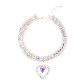 PetAffairs Love-Heart Pendant Rhinestone Pet Collar