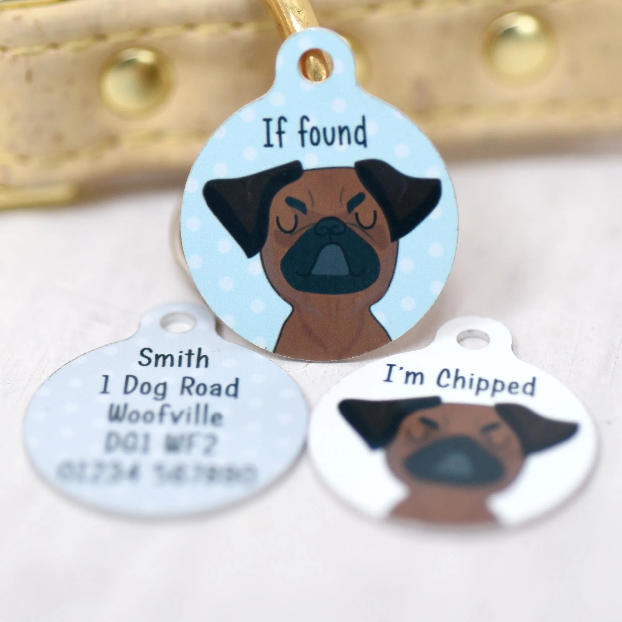 Petit Brabancon Dog ID Name Tag