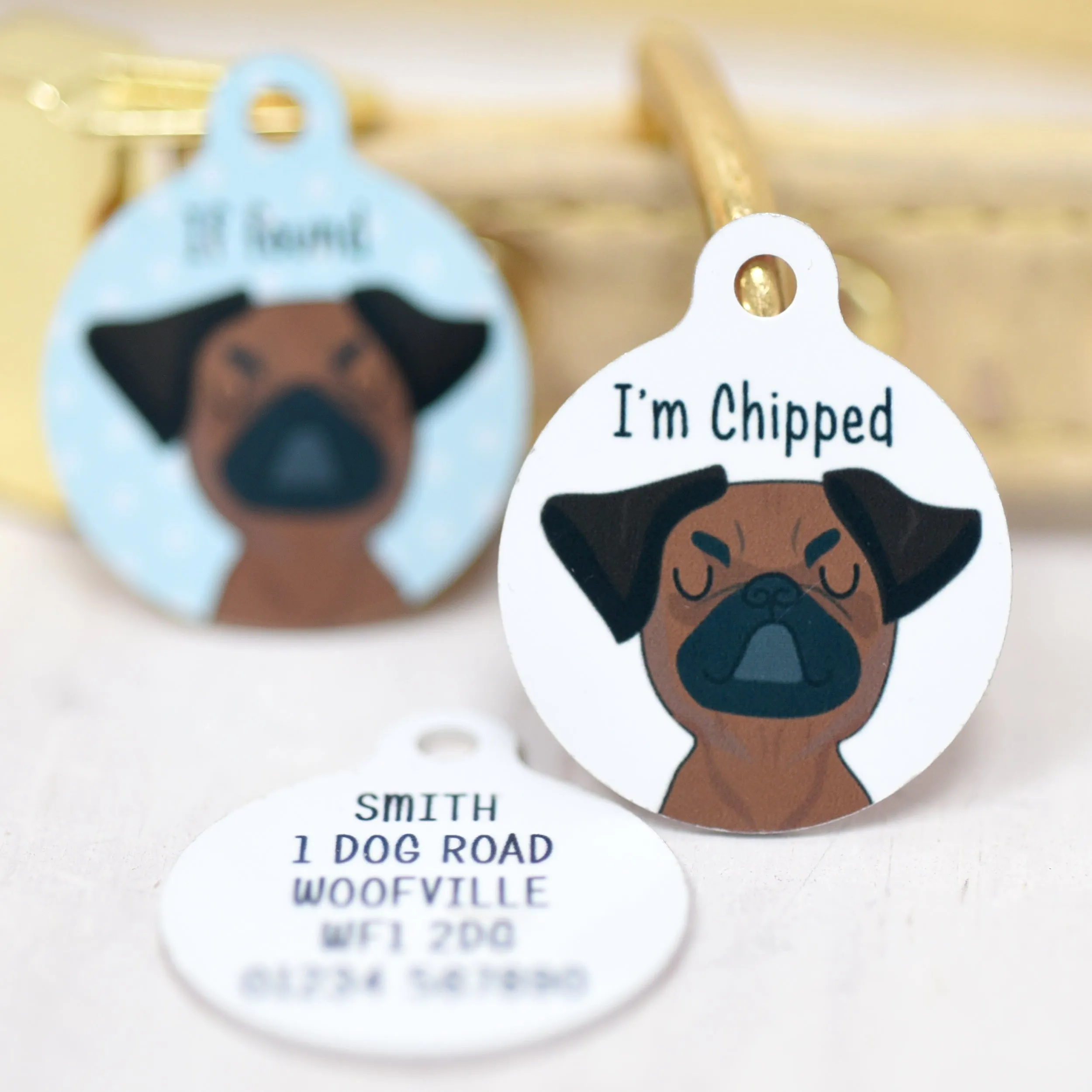 Petit Brabancon Dog ID Name Tag