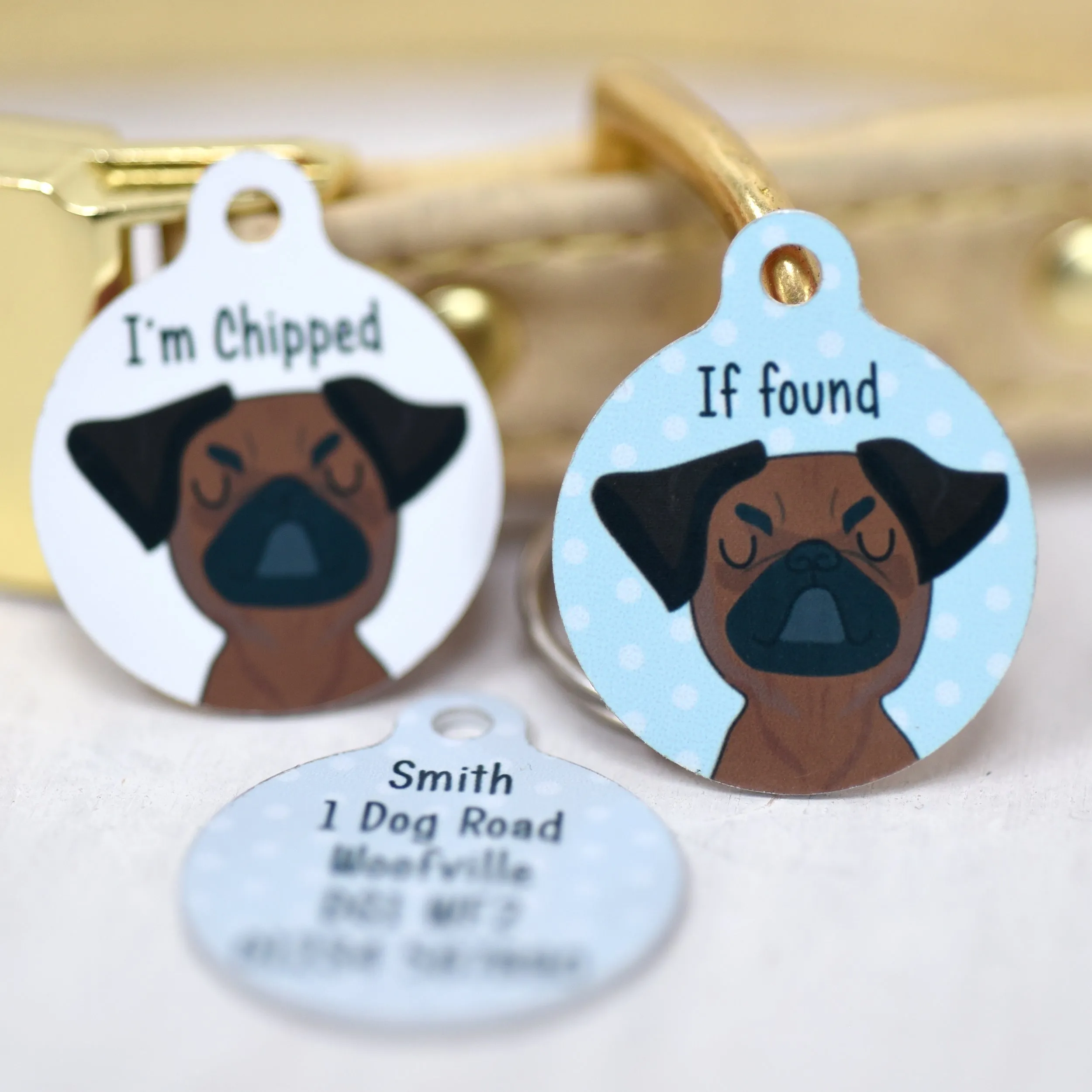 Petit Brabancon Dog ID Name Tag