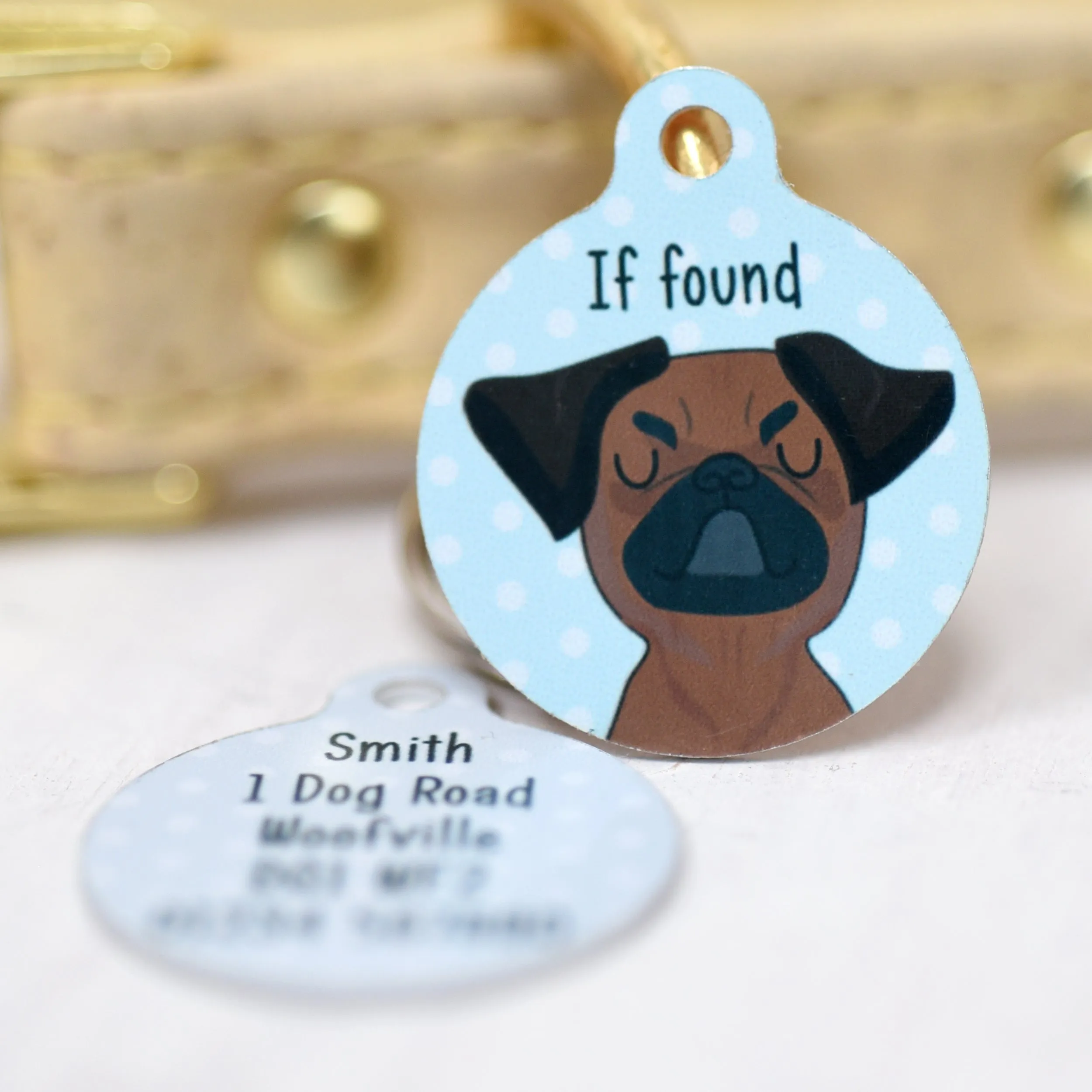 Petit Brabancon Dog ID Name Tag