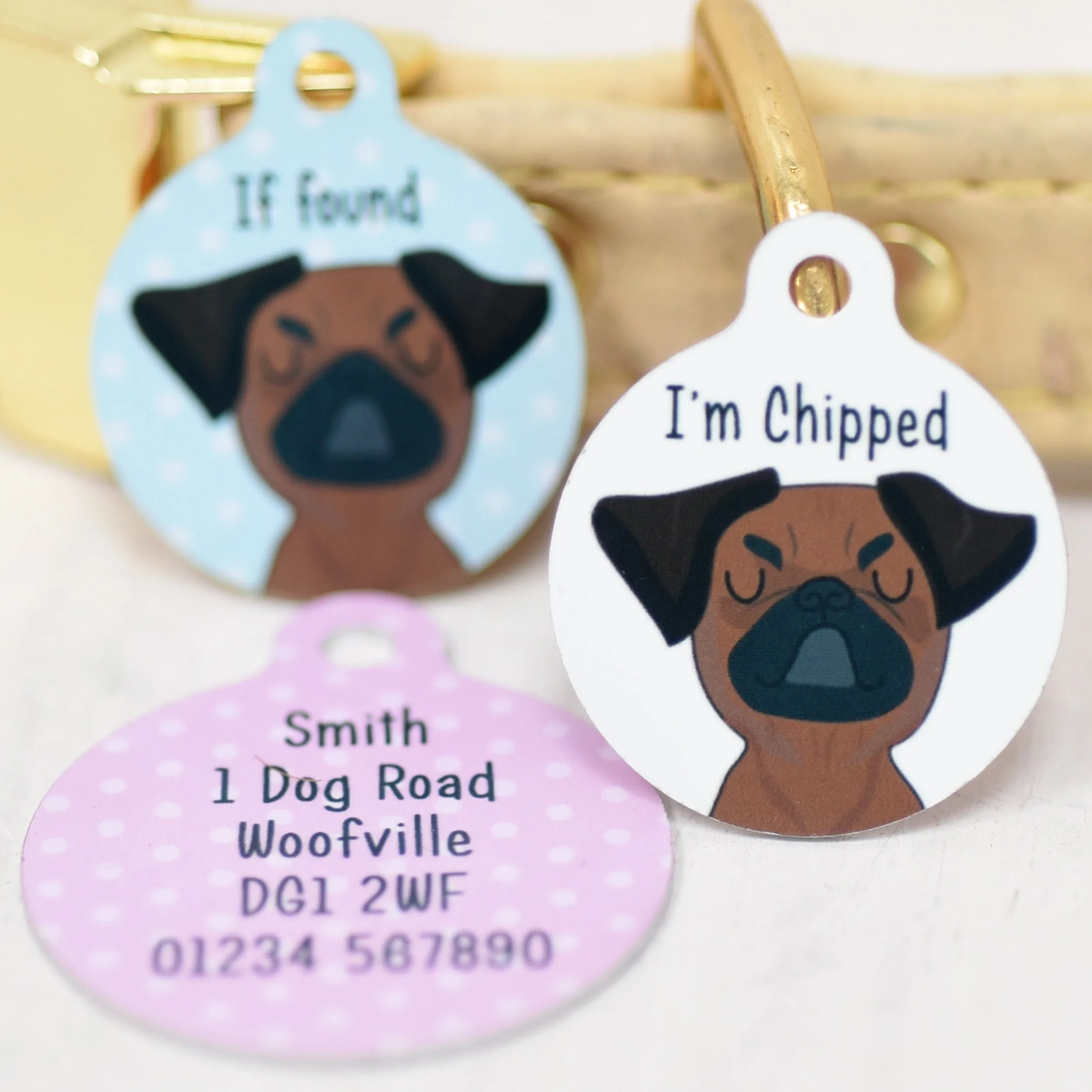 Petit Brabancon Dog ID Name Tag