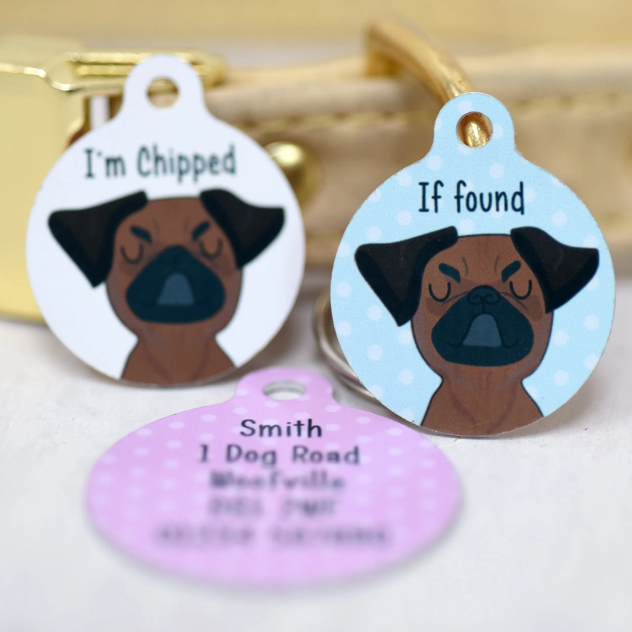 Petit Brabancon Dog ID Name Tag