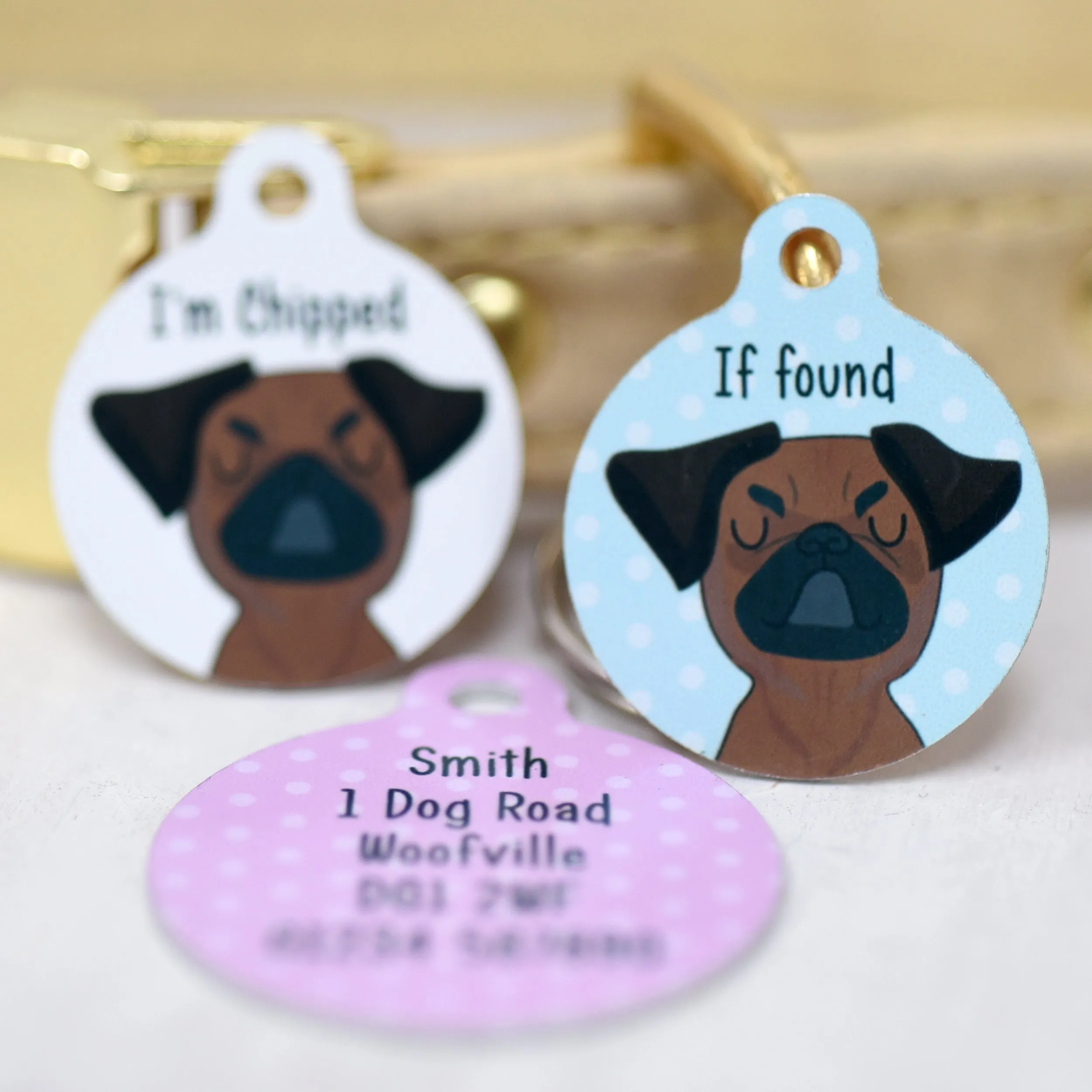 Petit Brabancon Dog ID Name Tag