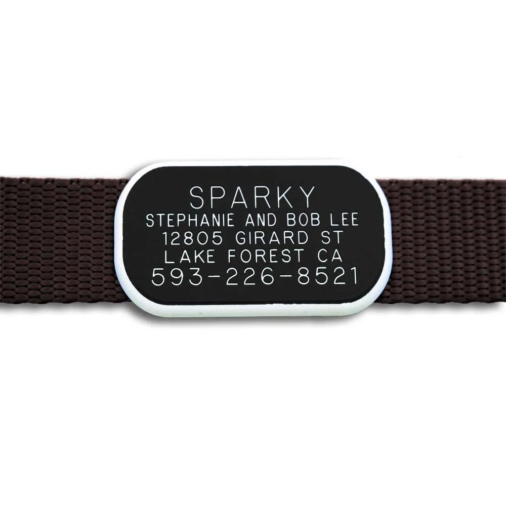 Plastic Collar Tag - Rectangle