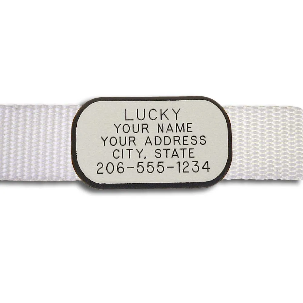 Plastic Collar Tag - Rectangle