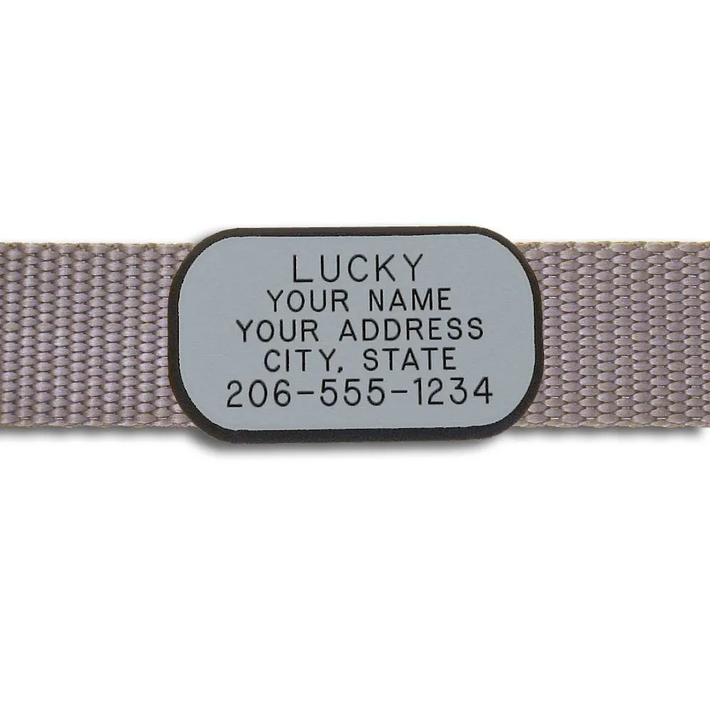 Plastic Collar Tag - Rectangle