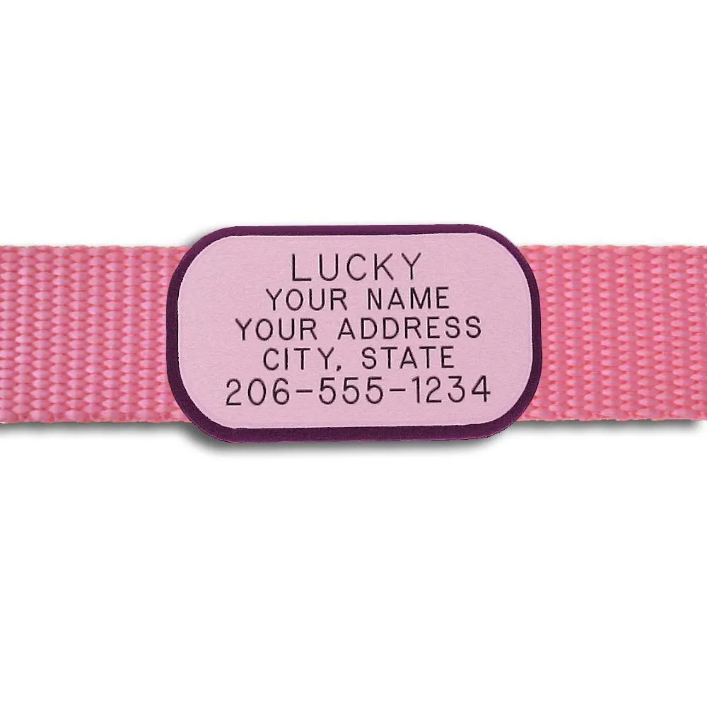 Plastic Collar Tag - Rectangle