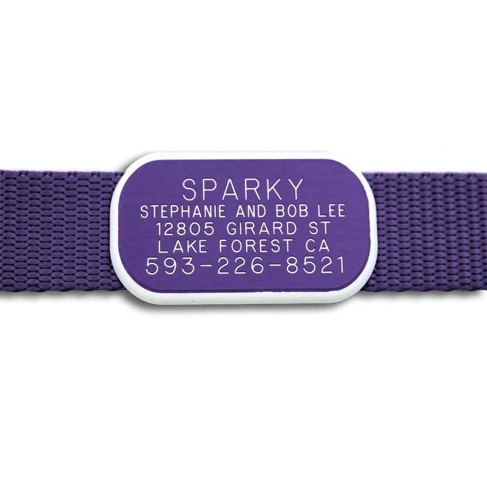 Plastic Collar Tag - Rectangle